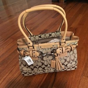 Coach Signature Carryall in Khaki and Camel